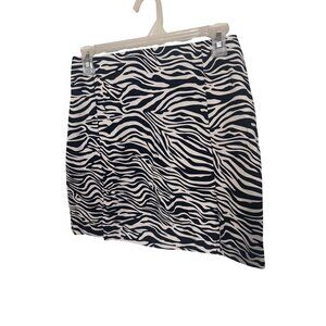 Love on a hanger black and white zebra print skirt size 5